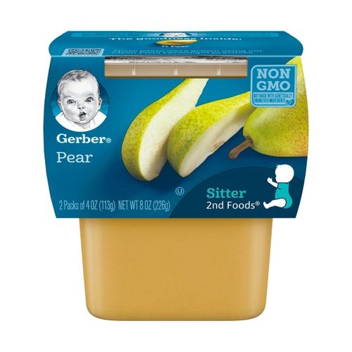 Gerber Sitter 2nd Foods Pear Baby Meals Tubs - 2ct/4oz Each