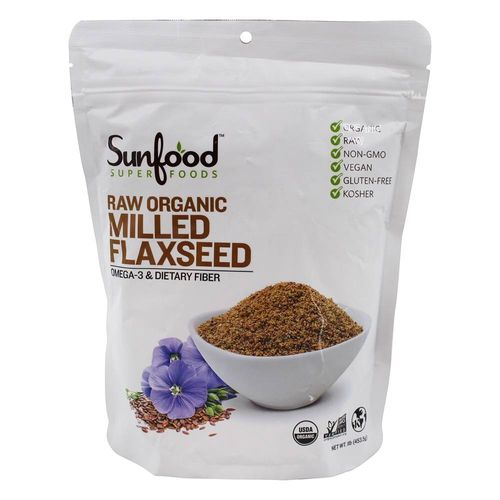 Sunfood Flaxseed Milled - 1lb - Organic - Raw