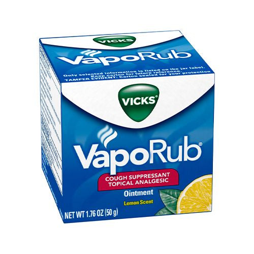 Vicks VapoRub Lemon Scent  Topical Chest Rub & Analgesic over-the-counter Ointment Medicine  1.76 oz