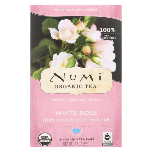 Numi Organic Tea, White Rose, Tea Bags, 16 Ct
