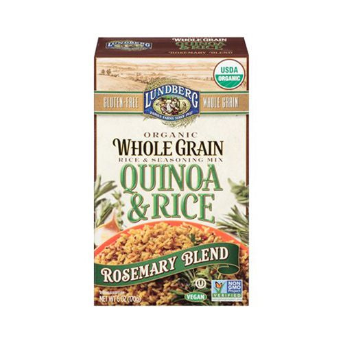 LUNDBERG FAMILY FARMS, ORGANIC WHOLE GRAIN QUINOA & RICE, ROSEMARY BLEND