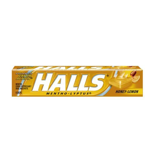 HALLS Relief Honey Lemon Cough Drops  9 Drops
