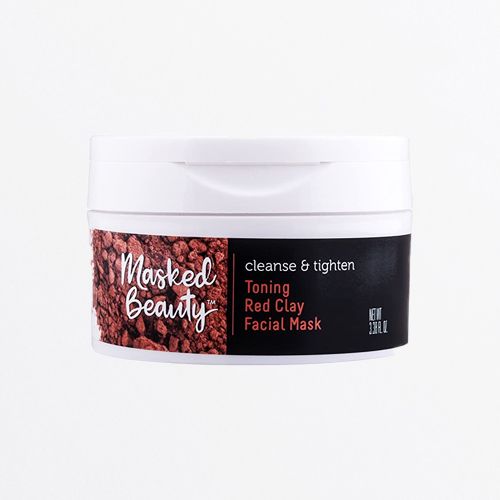Masked Beauty Cleanse & Tighten Toning Red Clay Facial Mask, 3.38 oz