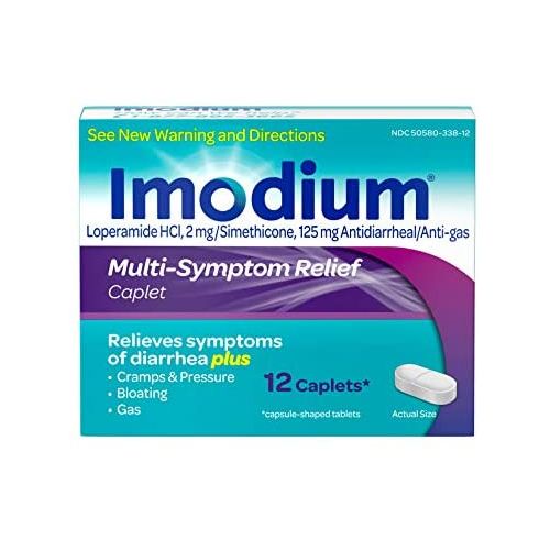 Imodium Multi-Symptom Relief Anti-Diarrheal Medicine Caplets  12 ct.