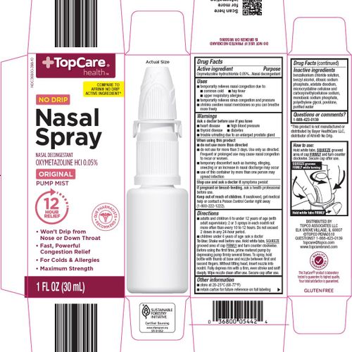 2x Top Care 12 Hr Nasal Spray Extra Moisturizing Fast Relief 1 Fl Oz Exp 12/19