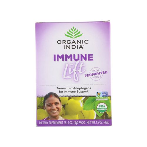 Organic India  Immune Lift  Fermented Adaptogens  15 Packs  0 1 oz  3 g  Each