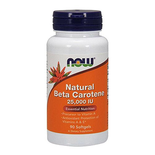 Beta Carotene (Natural) 25000 I.U. by Now Foods 90 Softgels