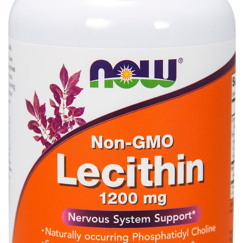 NOW Supplements  Lecithin 1200 mg with naturally occurring Phosphatidyl Choline  100 Softgels