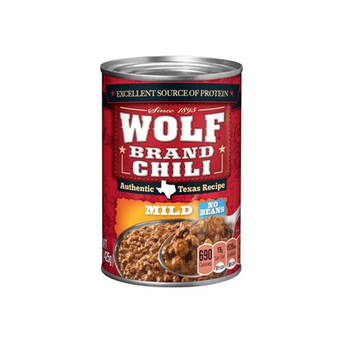 WOLF Mild Chili Without Beans, 15 OZ