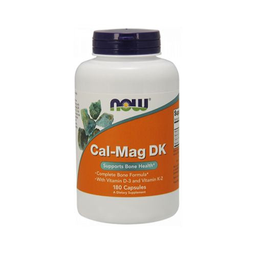 NOW Supplements  Cal-Mag DK with Vitamin D-3 and Vitamin K-2  Supports Bone Health*  180 Capsules