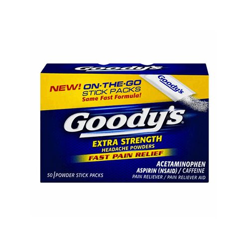 Goody s Extra Strength Headache Powder  50 Powder Sticks