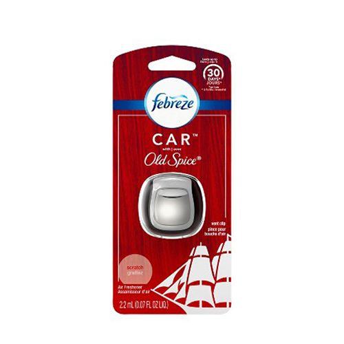 Febreze Car Air Freshener, Vent Clips, with Old Spice - 2.2 ml