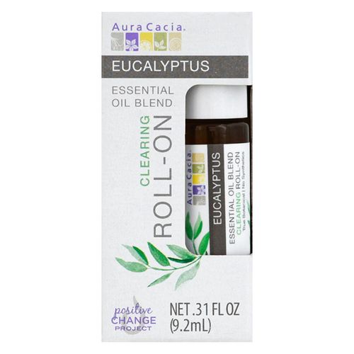Aura Cacia Essential Oil Blend Clearing Roll-On Eucalyptus 31 fl oz 9 2 ml