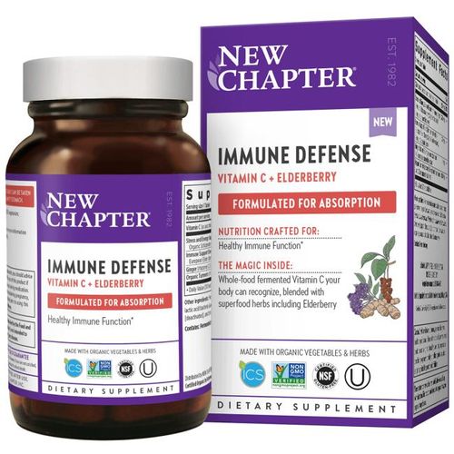 New Chapter Immune Defense Tablets with Vitamin C and Elderberry  30 Ct