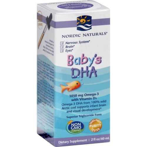 Nordic Naturals Baby s DHA Liquid with Dropper  1050 Mg  Fish Oil  2 Fl Oz