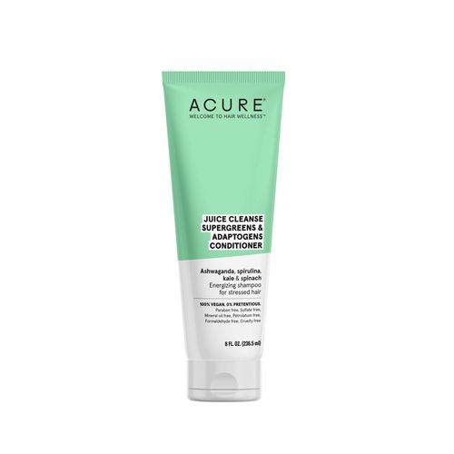Acure, Juice Cleanse Supergreens Adaptogens 100 Vegan Antioxidant For Stressed Hair Ashwagandha Spirulina Kale Spinach Brightens ReEnergizes Hair, Conditioner, 8 Fl Oz (B082G1W9GK)