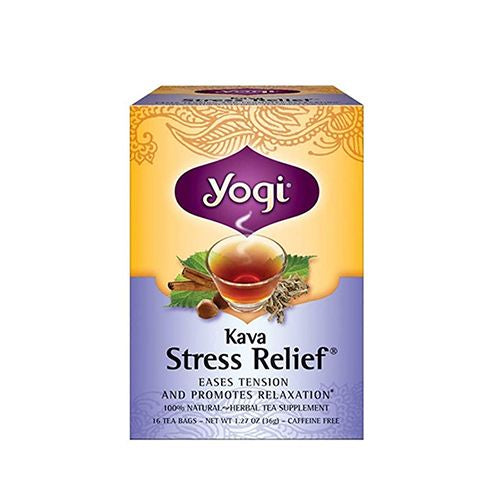 Yogi Tea - Kava Stress Relief (6 Pack) - Eases Tension and Promotes Relaxation - Caffeine Free - 96 Herbal Tea Bags (B0009F3QKW)