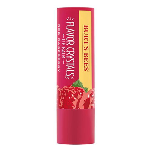 Burt's Bees Flavor Crystals 100% Natural Lip Balm Red Raspberry with Beeswax & Fruit Extracts - 0.15 oz