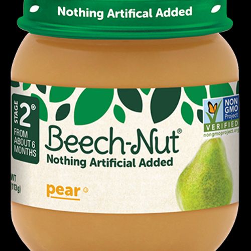 Beech-Nut Stage 2, Pear Baby Food, 4 oz Jar