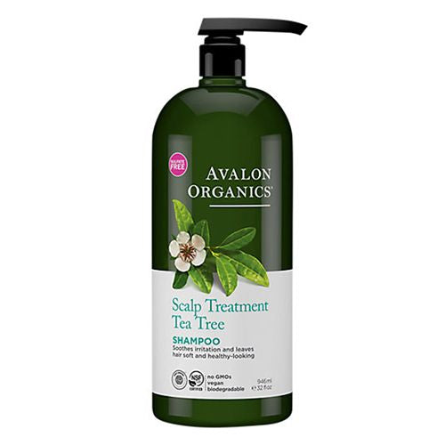 Avalon Organics Tea Tree Scalp Treatment Shampoo  32 oz Bottle