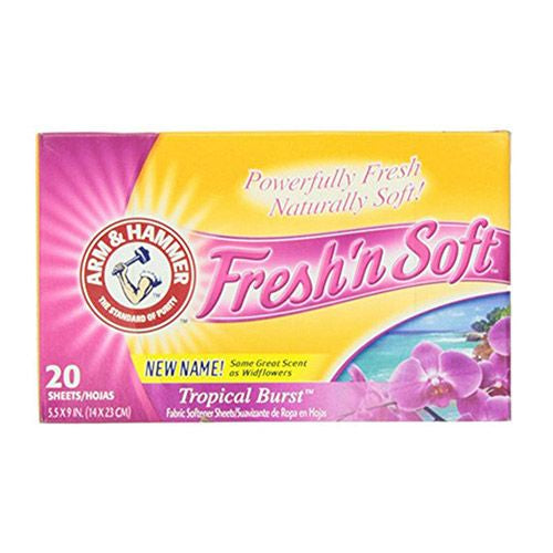 ARM & HAMMER Fresh n Soft Fabric Softening Sheets  Tropical Burst 20 ea