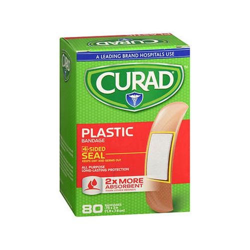 Curad Plastic Bandages One Size .75  x 3  - 80 ct