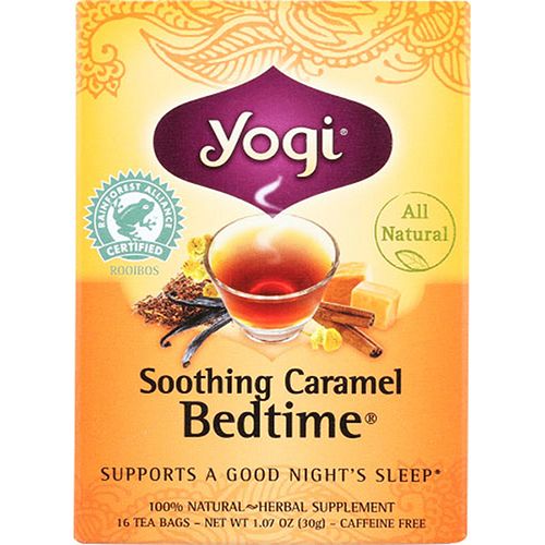 Yogi Tea Bedtime Soothing Caramel Caffeine Free, Tea Bags, 16 Ct, 1.07 Oz