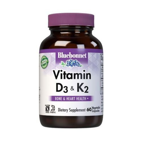 Vitamin D3 & K2  60 Vegetable Capsules  Bluebonnet Nutrition