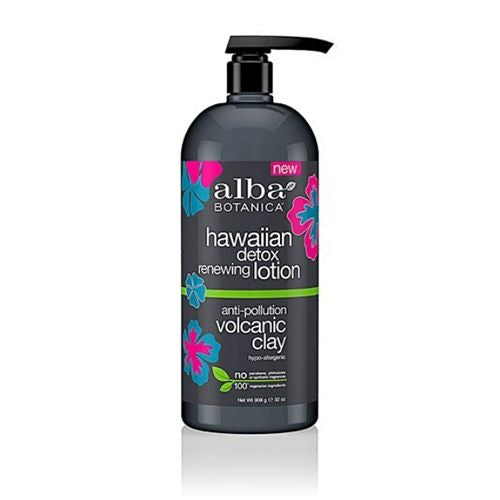 Alba Botanica Hawaiian Detox Renewing Lotion  Volcanic Clay  32 oz