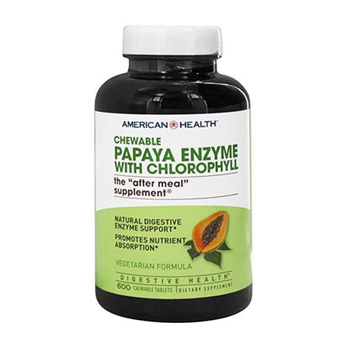 American Health - Chewable Papaya Enzyme with Chloropyll - 600 Tablets