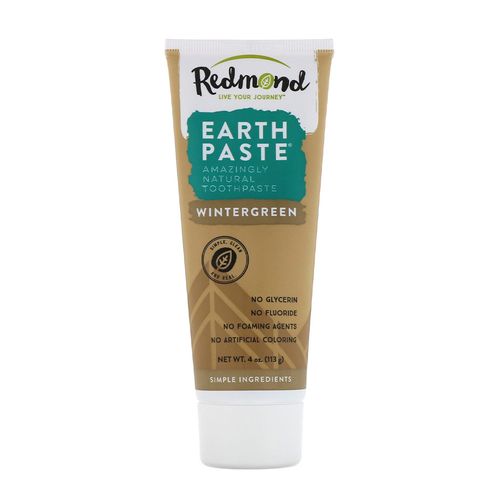 Redmond Earth Paste Natural Toothpaste  Wintergreen  4 Oz