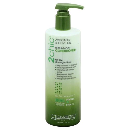 GIOVANNI 2chic Ultra-Moist Conditioner  Creamy Hydration Formula  Enriched with Aloe Vera  Shea Butter  Botanical Extracts & Avocado & Olive Oils  No Parabens  Color Safe  24 Fl Oz