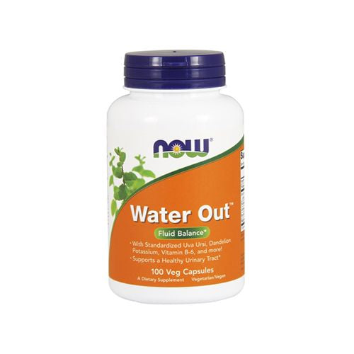 NOW Supplements  Water Out With Standardized Uva Ursi  Dandelion  Potassium  100 Veg Capsules