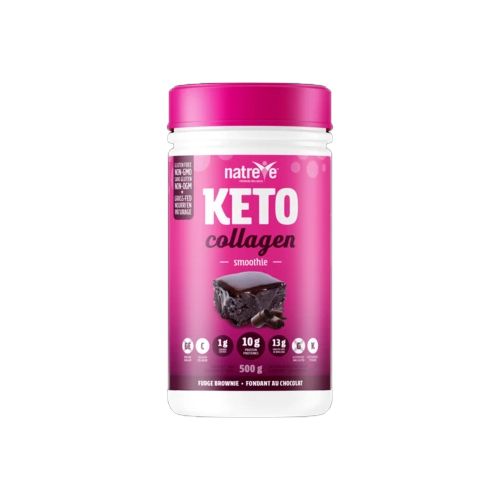 Natreve Keto Collagen Protein Powder  Chocolate Fudge Brownie  1.1 lb