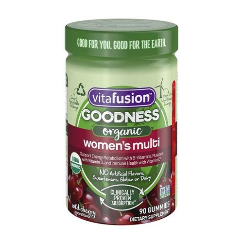 3 bottlesVITAFUSION GOODNESS ORGANIC WOMEN MULTI 270 total gummies