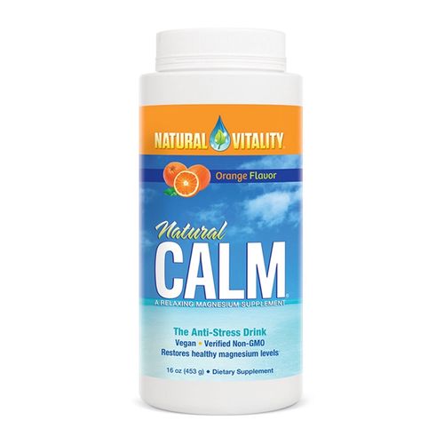 Natural Vitality CALM  Magnesium Powder For Stress Relief  Orange  16 Ounces
