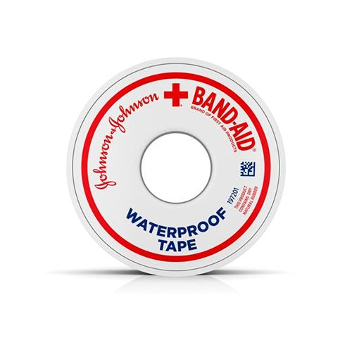 J&J BANDAID First Aid 1/2 Inch X 10 YARDS Waterproof Tape 1 Count