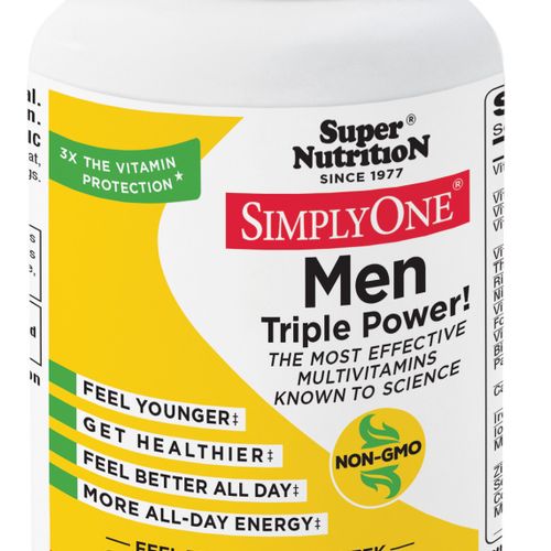 SuperNutrition SimplyOne Men Triple Power Multivitamin Tablets  30 Ct