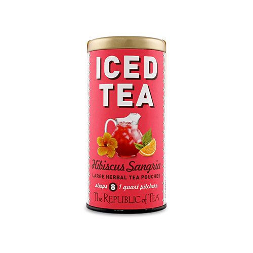 The Republic of Tea, Hibiscus Sangria Iced Tea, tea bags, 8 ct