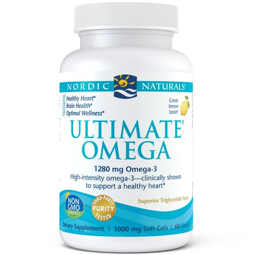 Nordic Naturals Ultimate Omega Softgels  Lemon  1280 mg  Fish Oil  60 Ct