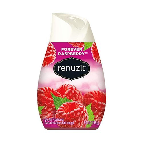 Renuzit Adjustable Solid Gel Air Freshener Cone  Forever Raspberry  Nonstop Freshness  7 Ounces  1 Cone