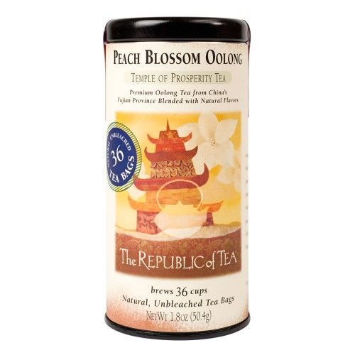 The Republic of Tea - Peach Blossom Oolong Tea, 1.8 oz Tin, 36 Tea Bags | Caffeinated Tea | Milk Tea (B00DDZOH3K)