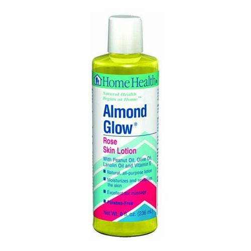 Home Health Almond Glow Skin Lotion  Rose  8 Oz