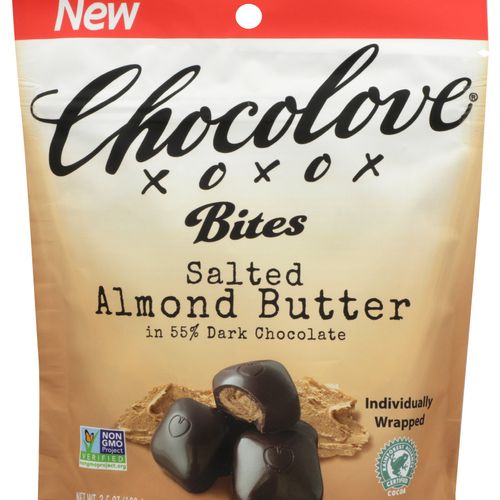 Chocolove Xoxox Bites Dark Chocolate Almonds And Sea Salt  3.5 Oz