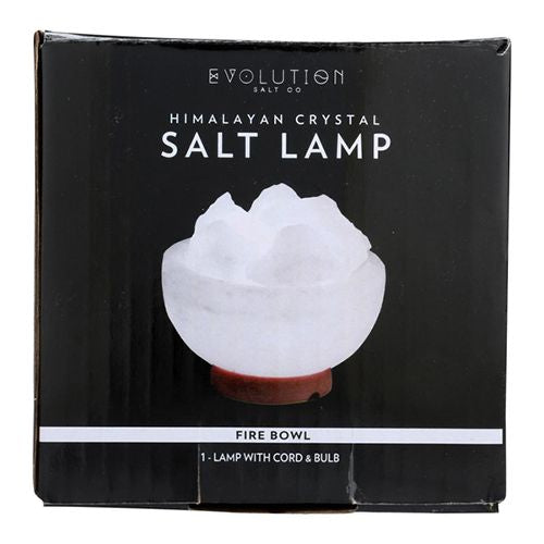 (Price/each)Evolution Salt - Salt Lamp Fire Bowl White - 7 LB