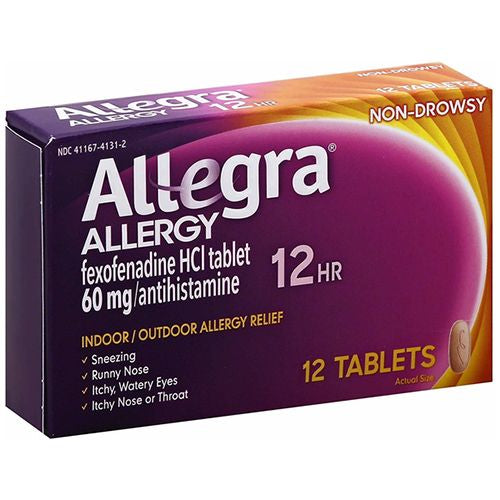 Allegra Adult 12HR Tablet (12 Ct  60 mg)  Allergy Relief