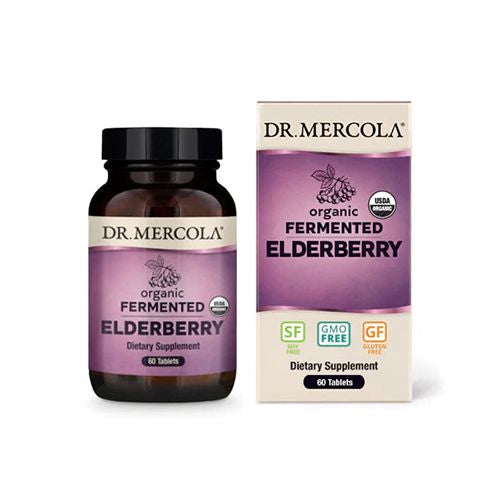Dr. Mercola Fermented Elderberry Dietary Supplement, 30 Servings (60 Tablets), Non GMO, Gluten Free, Soy Free, USDA Organic (B07Y8NPPJ5)