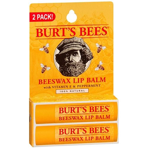 Burt s Bees 100% Natural Moisturizing Lip Balm with Beeswax  2 Tubes