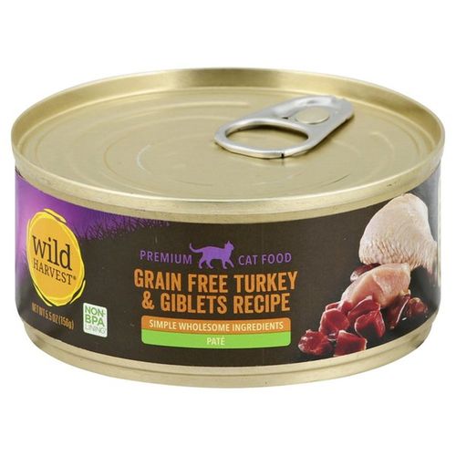 Wild Harvest 49237 5.5 oz Turkey & Giblets Cat Food