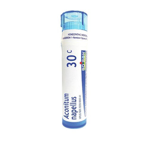 Boiron Aconitum Napellus 30C  Homeopathic Medicine for High Fever (Up To 102F) Of Sudden Onset With Dry Skin  80 Pellets